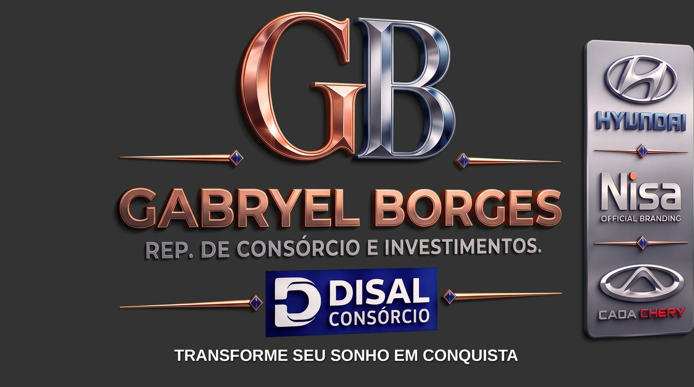 Logo Gabryel Borges, representante de consórcio e investimentos Disal Consórcio